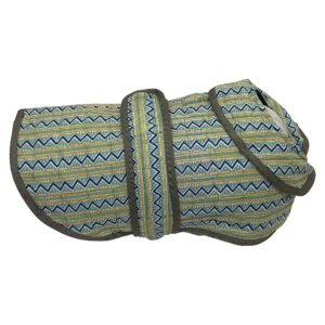 SITSNOOZE Elite Pet's Printed Green Super Soft Warm Dog/Cat Jacket Coat Dress Clothes Sweater for Winter