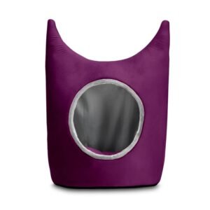 SITSNOOZE Plush Cat Bed and puppy bed, Furniture Water Resistant Indoor Bed, Microfiber velvet Bed, Cats Beds, Anti-Slip Color : Purple Size : S