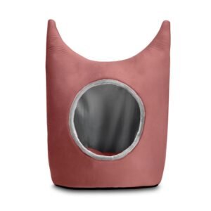 SITSNOOZE Plush Cat Bed and puppy bed, Furniture Water Resistant Indoor Bed, Microfiber velvet Bed, Cats Beds, Anti-Slip Color : Peach Size : S