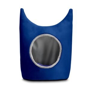 SITSNOOZE Plush Cat Bed and puppy bed, Furniture Water Resistant Indoor Bed, Microfiber velvet Bed, Cats Beds, Anti-Slip Color : Blue Size : S