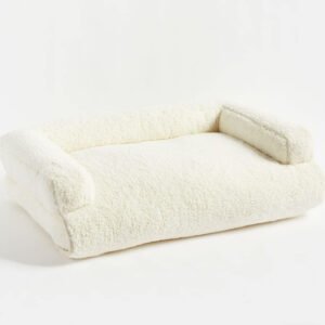 SITSNOOZE Dog Bed for Pets,Your Furry Friend for Extra Soft and Comfort, Pet Bed for Dog, Washable Designer Hypoallergenic, Colour: Cream, Sizez: XLarge