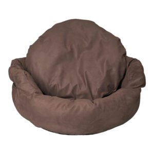 SITSNOOZE Round Shape Dog Bed, Summer Season Extra Soft Pet Bed for Dogs, Orthopaedic Designer Bed, Anti Slip and Water Resistant Bottom Color- Brown, Size- Small