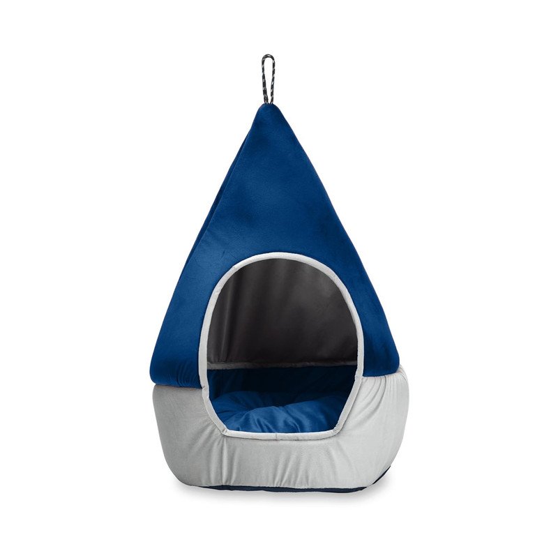 SITSNOOZE Plush Cat Bed and puppy bed, Furniture Water Resistant Indoor Bed, Microfiber velvet Bed, Cats Beds, Anti-Slip Color : Blue