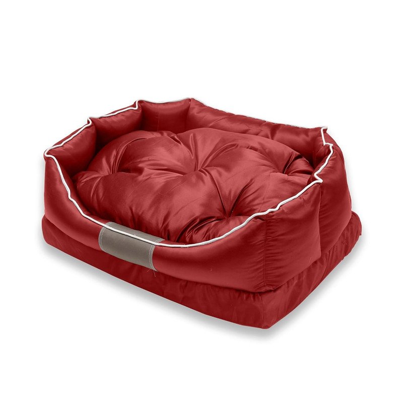 SITSNOOZE Dog and Cat Beds for All breeds, Bolster Washable Pet Bed Comfortable and Breathable Pet Sofa Warming for Extra comfortness of Your Pets | Color : Maroon XL