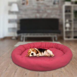 SITSNOOZE Dog Bed for Summer Season Extra Soft and Comfortable Pet Bed for Dogs Washable Designer Orthopaedic Bed Colour: -Pink, Size-Small