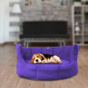 SITSNOOZE Round Shape Dog Beds, Dog Bed for Summer Season Extra Soft and Washable Designer Orthopedic Bed with Anti Slip, Water Resistant Bottom, Color: Royal Blue, Size: Small