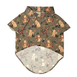 SITSNOOZE Pet’s Green Printed Rayon Dog Shirt | Soft, Breathable Summer Apparel for Large Dogs | Lightweight, Comfortable & Stylish Pet Wear | Skin-Friendly, Easy to Wash, Cute Printed Clothing | Perfect Daily Outfit for Pets